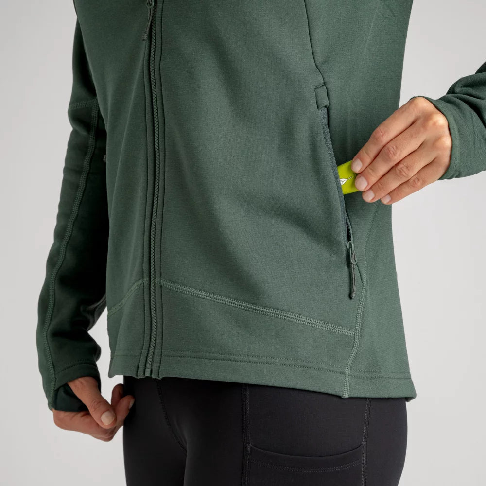 Amiko Women's Fleece Hooded Jacket — Dark Navy