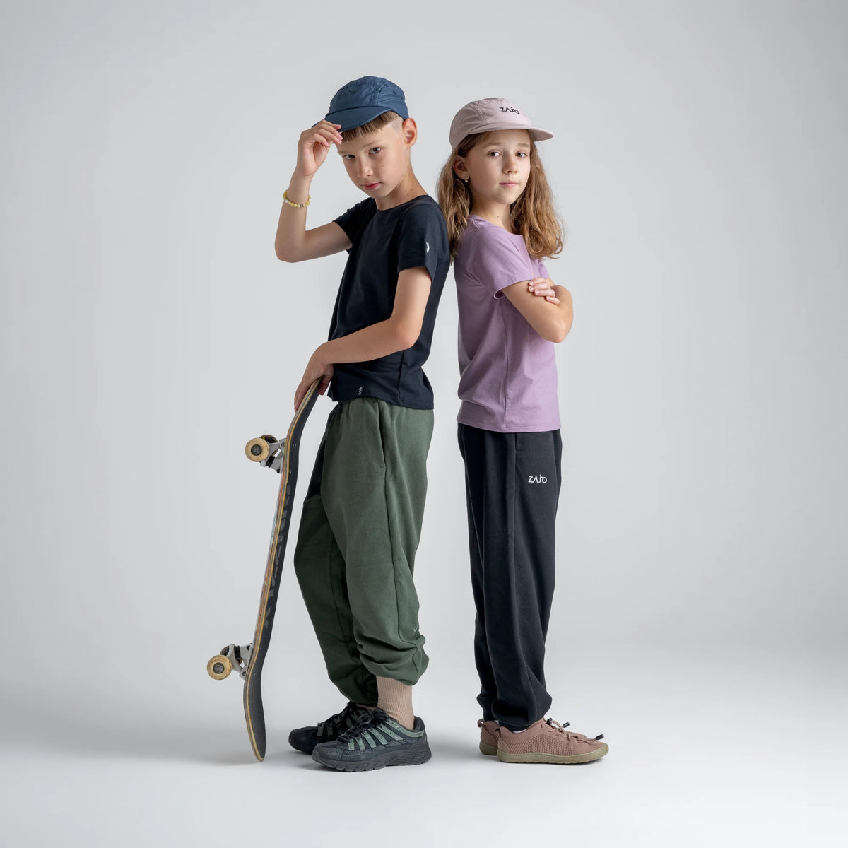 Auro Kid's Fleece Pants — Thyme Green