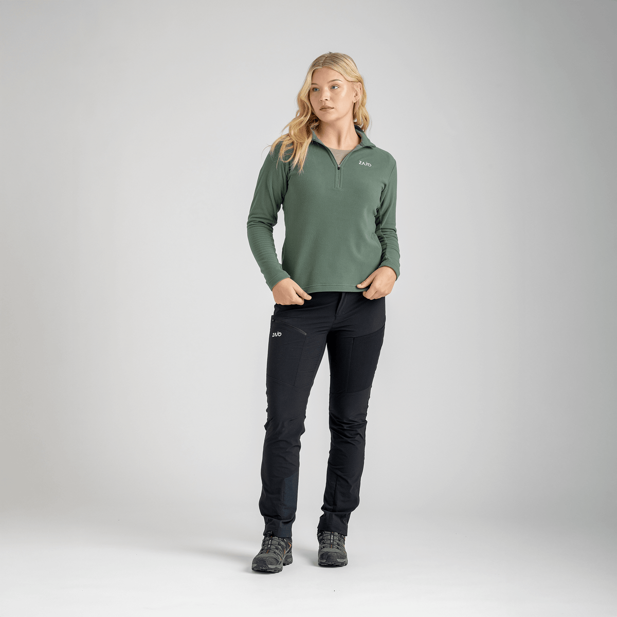 Auro Women's Fleece Zip Top — Dark Navy