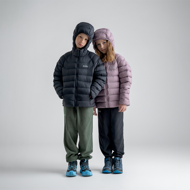 Musko Kid's Insulated Hooded Jacket — Black