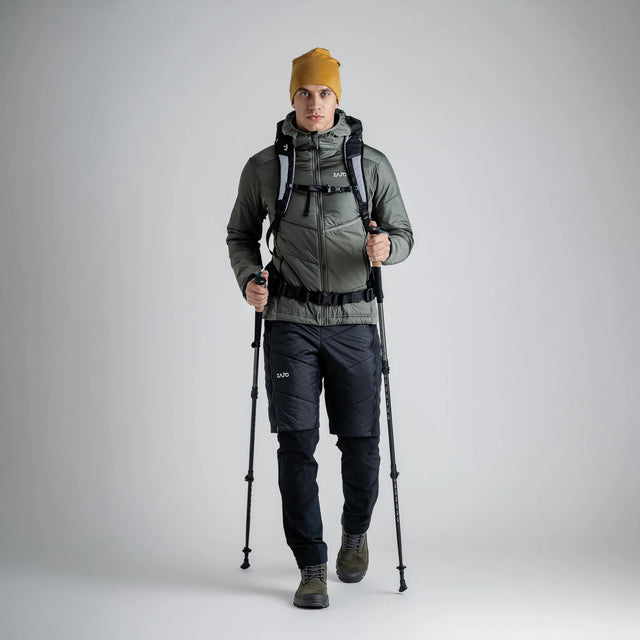 Spiro Men's Insulated Hybrid Jacket — Burned Red