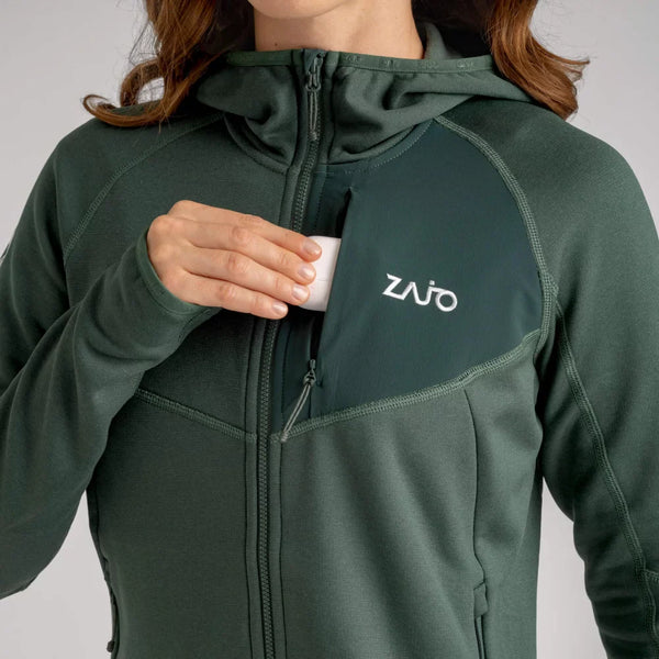 Amiko Women's Fleece Hooded Jacket — Dark Navy