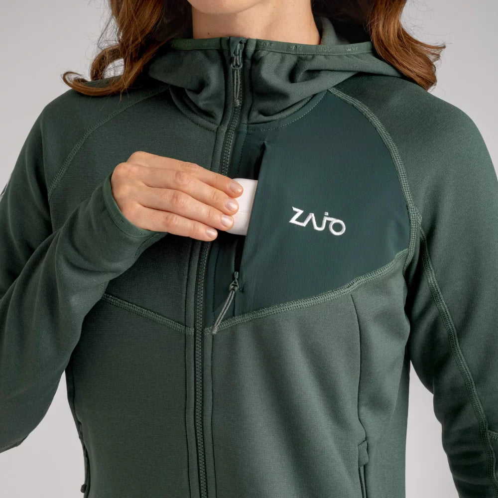 Amiko Women's Fleece Hooded Jacket — Golden Brown
