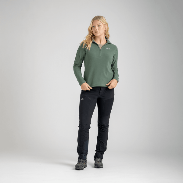 Auro Women's Fleece Zip Top — Black Olive