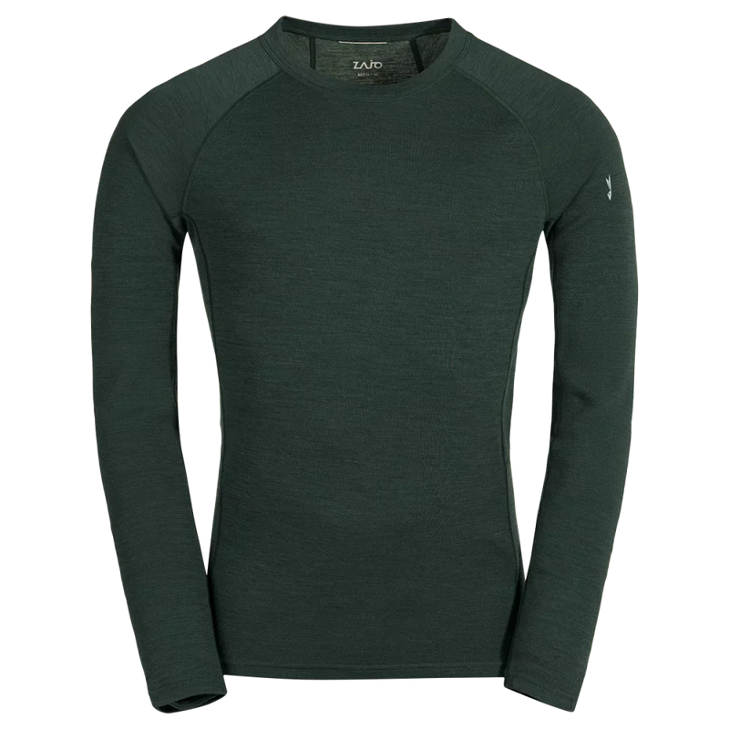 Hejma Men's Merino Longsleeve — Dark Green