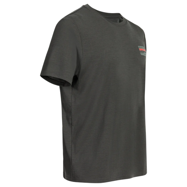 Kora Men's Merino Graphic T-shirt — Black Olive Element