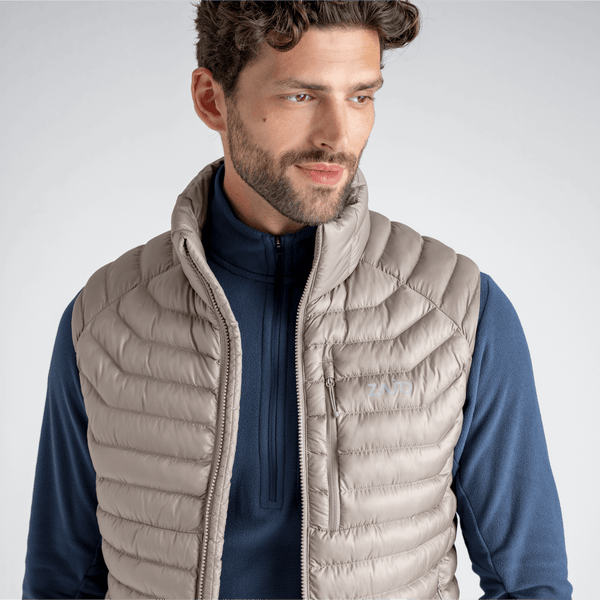 Nubaro Men's Insulated Vest — Beige
