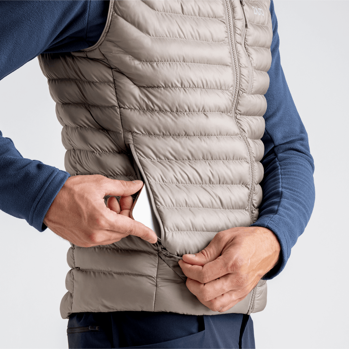 Nubaro Men's Insulated Vest — Thyme Green