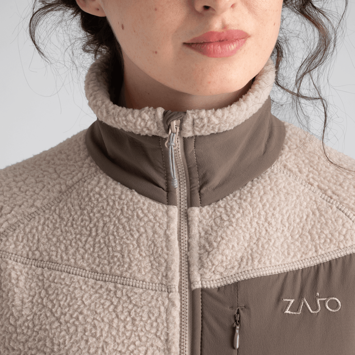 Palpo Women's Pile Fleece Jacket — Iced Mauve